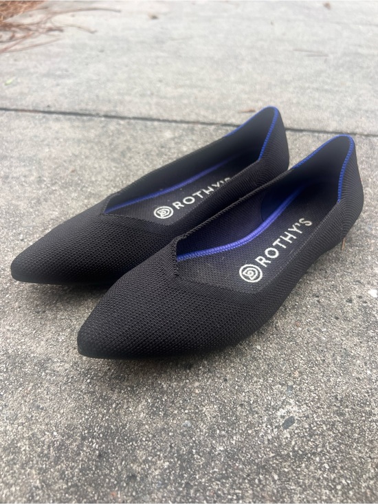 Rothy's Shoes - Rothy's The Point Solid Black Flats